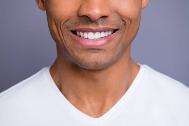 close-up shot of a person's beautiful smile